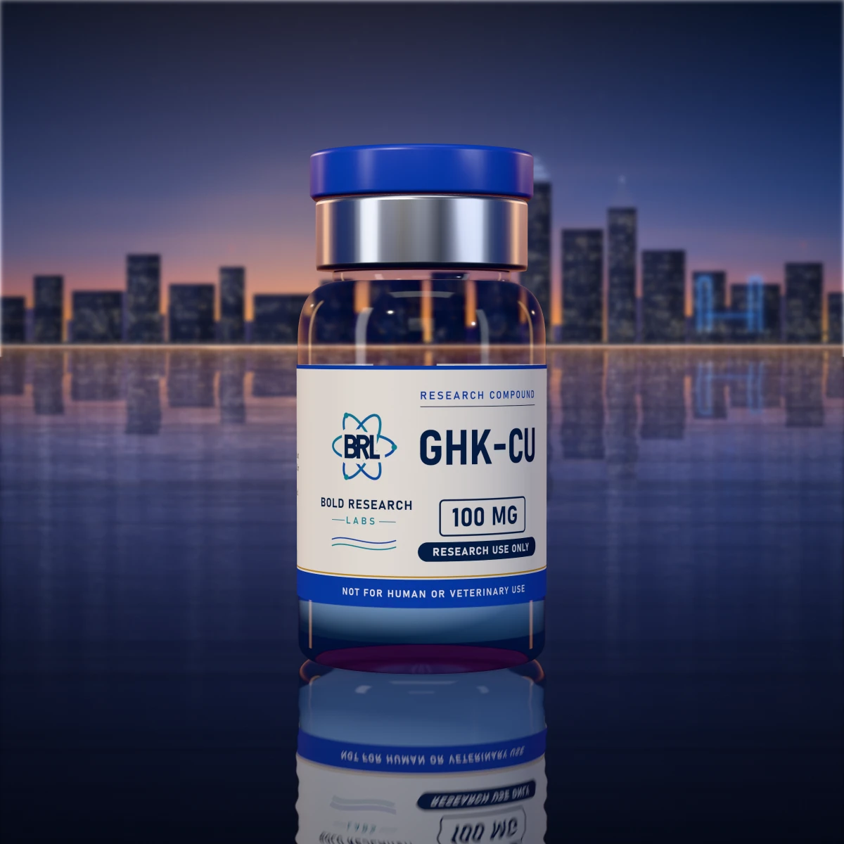 GHK-Cu 100mg vial, research compound from Bold Research Labs