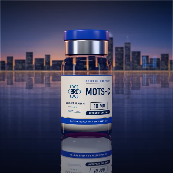 MOTS-c 10mg vial, research compound from Bold Research Labs